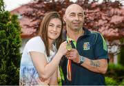 7 June 2014; Ireland's Katie Taylor with her father and trainer Pete Taylor along with her gold medal after winning the 60kg division and her sixth consecutive european title. 2014 European Women’s Boxing Championships Finals, Polivalenta Hall, Bucharest, Romania. Picture credit: Pat Murphy / SPORTSFILE