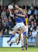 7 June 2014; Francis McGee, Longford, in action against Brian Malone, Wexford. Leinster GAA Football Senior Championship, Quarter-Final, Longford v Wexford, Glennon Brothers Pearse Park, Longford. Picture credit: Oliver McVeigh / SPORTSFILE