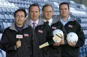 22 May 2006; Setanta GAA commentators Mal Keaveney, Brendan Hennessy, Kevin Mallon, Mike Finnerty, O'Moore Park, Portlaoise, Co. Laois. Picture credit; Brendan Moran / SPORTSFILE