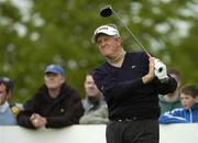 19 May 2006; Colin Montgomerie, Scotland, watches his drive from the 2nd tee box during round 2. Nissan Irish Open Golf Championship, Carton House Golf Club, Maynooth, Co. Kildare. Picture credit; Pat Murphy / SPORTSFILE