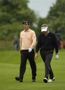 19 May 2006; Padraig Harrington, Ireland, and Colin Montgomerie, Scotland, right, in conversation during round 2. Nissan Irish Open Golf Championship, Carton House Golf Club, Maynooth, Co. Kildare. Picture credit; Pat Murphy / SPORTSFILE