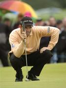 19 May 2006; Padraig Harrington, Ireland, lines up a putt on the 6th green during round 2. Nissan Irish Open Golf Championship, Carton House Golf Club, Maynooth, Co. Kildare. Picture credit; Pat Murphy / SPORTSFILE