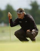 20 May 2006; Darren Clarke, Ireland, lines up his putt on the 3rd green during round 3. Nissan Irish Open Golf Championship, Carton House Golf Club, Maynooth, Co. Kildare. Picture credit; Pat Murphy / SPORTSFILE