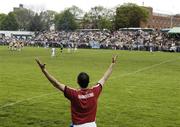 14 May 2006; New York manager Louis Holland appeals a decision by the referee during the second half. Bank of Ireland Connacht Football Championship, New York v Roscommon, Gaelic Park, The Bronx, New York, USA. Picture credit: Brendan Moran / SPORTSFILE