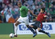 24 May 2006; Steven Reid, Republic of Ireland, in action against Alexis Sanchez, Chile. International Friendly, Republic of Ireland v Chile, Lansdowne Road, Dublin. Picture credit; David Maher / SPORTSFILE