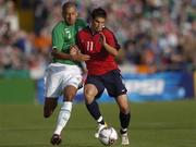 24 May 2006; Steven Reid, Republic of Ireland, in action against Mark Gonzalez Hoffman, Chile. International Friendly, Republic of Ireland v Chile, Lansdowne Road, Dublin. Picture credit; Brian Lawless / SPORTSFILE
