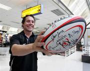 25 May 2006; Ulster's Issac Boss before leaving Belfast International airport on route to Swansea for their crunch Celtic league clash with Ospreys on Friday night. Picture credit; Oliver McVeigh / SPORTSFILE