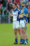 14 May 2006; Tipperary's Brendan Cummins and Declan Fanning stand for Amhrain na bFhiann. Guinness Munster Senior Hurling Championship Quarter Final, Tipperary v Limerick, Semple Stadium, Thurles, Co. Tipperary. Picture credit; David Levingstone / SPORTSFILE