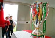 27 May 2006; Shane Eades and Kevin Howard take a look in at the Heineken Cup on display at Thomond Park before Munster play Cardiff Blues. Celtic League 2005-2006, Munster v Cardiff Blues, Thomond Park, Limerick. Picture credit: Kieran Clancy / SPORTSFILE
