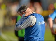 7 June 2014; Longford manager Jack Sheedy reacts at the final whistle. Leinster GAA Football Senior Championship, Quarter-Final, Longford v Wexford, Glennon Brothers Pearse Park, Longford. Picture credit: Oliver McVeigh / SPORTSFILE