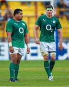 7 June 2014; Ireland's Rodney Ah You, left, and Robbie Diack during the game. Summer Tour 2014, First Test, Argentina v Ireland. Estadio Centenario, Resistencia, Chaco, Argentina. Picture credit: Stephen McCarthy / SPORTSFILE