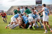 7 June 2014; Chris Henry, Ireland, goes over for his side's first try. Summer Tour 2014, First Test, Argentina v Ireland. Estadio Centenario, Resistencia, Chaco, Argentina. Picture credit: Stephen McCarthy / SPORTSFILE