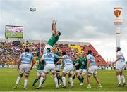 7 June 2014; Devin Toner, Ireland, claims possession in a lineout. Summer Tour 2014, First Test, Argentina v Ireland. Estadio Centenario, Resistencia, Chaco, Argentina. Picture credit: Stephen McCarthy / SPORTSFILE