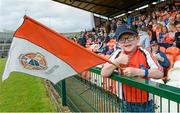 8 June 2014;  Armagh supporter Charlie Maguire, aged 6, from Ballygawley, Co Tyrone. Ulster GAA Football Senior Championship, Quarter-Final, Armagh v Cavan, Athletic Grounds, Armagh. Picture credit: Oliver McVeigh / SPORTSFILE