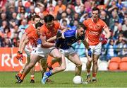 8 June 2014; Aaron Findon, Armagh, in action against David Givney, Cavan. Ulster GAA Football Senior Championship, Quarter-Final, Armagh v Cavan, Athletic Grounds, Armagh. Picture credit: Ramsey Cardy / SPORTSFILE