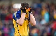 8 June 2014; A dejected Kevin Higgins, Roscommon, after the game. Connacht GAA Football Senior Championship, Semi-Final, Roscommon v Mayo, Dr. Hyde Park, Roscommon. Picture credit: Barry Cregg / SPORTSFILE