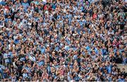 8 June 2014; Dublin supporters celebrate after their side scored their second goal. Leinster GAA Football Senior Championship, Quarter-Final, Dublin v Laois, Croke Park, Dublin. Picture credit: Brendan Moran / SPORTSFILE