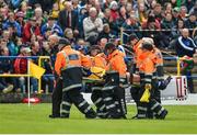 8 June 2014; Donie Shine, Roscommon, is stretchered off during the game. Connacht GAA Football Senior Championship, Semi-Final, Roscommon v Mayo, Dr. Hyde Park, Roscommon.