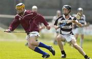 11 May 2006; James Sullivan, St Rynagh's, in action against James Ryan, Cistercian, Roscrea. Coca-Cola North Leinster Schools Juvenile B Hurling Final, St Rynagh's Community College, Banagher, Co. Offaly v Cistercian, Roscrea, Co. Tipperary, St Brendan's Park, Birr, Co. Offaly. Picture credit: Damien Eagers / SPORTSFILE