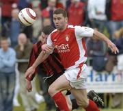 28 May 2006; David Mulcahy, St. Patrick's Athletic, in action against Wayne Griffin, Malahide United. FAI Carlsberg Cup, 2nd Round, Malahide United v St. Patrick's Athletic, Gannon Park, Malalhide, Dublin. Picture credit: David Maher / SPORTSFILE