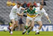 28 May 2006; Colm Quinn, Offaly, in action against Padraig Mullarkey, left, and James Lonergan, Kildare. Bank of Ireland Leinster Senior Football Championship, Quarter-Final, Kildare v Offaly, Croke Park, Dublin. Picture credit; Brian Lawless / SPORTSFILE