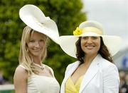 28 May 2006; Winner of the best dressed Lady Laoise O'Murchu from Athy, Co. Kildare with Caroline Morahan from RTE. The Curragh Racecourse, Co. Kildare. Picture credit: Matt Browne / SPORTSFILE
