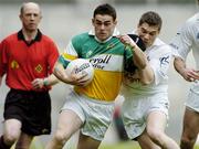 28 May 2006; Thomas Deehan, Offaly, in action against Ian Lonergan, Kildare. Bank of Ireland Leinster Senior Football Championship, Quarter-Final, Kildare v Offaly, Croke Park, Dublin. Picture credit; Brian Lawless / SPORTSFILE