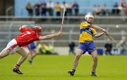 28 May 2006; Cathal McKeogh, Clare, in action against Vincent Hurley, Cork. Munster Intermediate Hurling Championship, Semi-final, Clare v Cork, Semple Stadium, Thurles, Co. Tipperary. Picture credit; Brendan Moran / SPORTSFILE