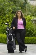 29 May 2006; Caddy Fanny Sunesson at the announcement that Ulster Bank will provide free entry to everybody on the opening day of the Smurfit Kappa European Open at the K Club, Straffan, Co. Kildare from July 6-9. Merrion Hotel, Dublin. Picture credit; Damien Eagers / SPORTSFILE