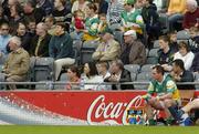 28 May 2006; Offaly's Scott Brady watches from the bench having been sent off. Bank of Ireland Leinster Senior Football Championship, Quarter-Final, Kildare v Offaly, Croke Park, Dublin. Picture credit; Brian Lawless / SPORTSFILE