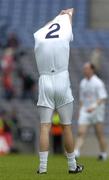 28 May 2006; Kildare's Andriu MacLochlainn removes his jersey after the match. Bank of Ireland Leinster Senior Football Championship, Quarter-Final, Kildare v Offaly, Croke Park, Dublin. Picture credit; Brian Lawless / SPORTSFILE