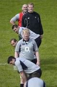 30 May 2006; John Hayes, back, and Paul O'Connell, second from back, look on during line-out practice during Ireland Rugby squad training. University of Limerick, Limerick. Picture credit; Brendan Moran / SPORTSFILE