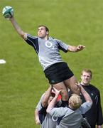 30 May 2006; Keith Gleeson catches a line-out ball during Ireland Rugby squad training. University of Limerick, Limerick. Picture credit; Brendan Moran / SPORTSFILE