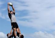 30 May 2006; Denis Leamy catches the ball while practicing line-outs during Ireland Rugby squad training. University of Limerick, Limerick. Picture credit; Brendan Moran / SPORTSFILE