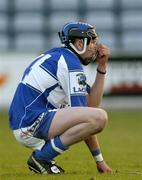 31 May 2006; Zane Keenan, Laois, shows his dissapointment after the final whistle. Leinster U21 Hurling Championship, Laois v Wexford, O'Moore Park, Portlaoise, Co. Laois. Picture credit: Pat Murphy / SPORTSFILE