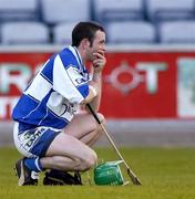 31 May 2006; Sean Lowry, Laois, shows his dissapointment after the final whistle. Leinster U21 Hurling Championship, Laois v Wexford, O'Moore Park, Portlaoise, Co. Laois. Picture credit: Pat Murphy / SPORTSFILE