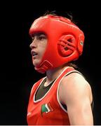 7 June 2014; Katie Taylor, Ireland, during her 60kg Final bout with Estelle Mossley, France. 2014 European Women’s Boxing Championships Finals, Polivalenta Hall, Bucharest, Romania. Picture credit: Pat Murphy / SPORTSFILE