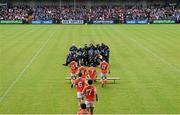 8 June 2014; The Armagh squad prepare for the traditional pre-match team photograph. Ulster GAA Football Senior Championship, Quarter-Final, Armagh v Cavan, Athletic Grounds, Armagh. Picture credit: Ramsey Cardy / SPORTSFILE