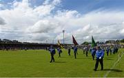 8 June 2014; A general view of the pre-match parade. Ulster GAA Football Senior Championship, Quarter-Final, Armagh v Cavan, Athletic Grounds, Armagh. Picture credit: Ramsey Cardy / SPORTSFILE