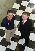 30 May 2006; Martin Farrelly, Louth, left, and Mark Foley, Limerick, who were announced as the OPEL Player of the Month award for April in football and hurling. This is the inaugural Award and launches Opel's sponsorship of the Monthly Gaelic Player's Awards in conjunction with the Gealic Players Association for the rest of the season. Fitzwilliam Hotel, St. Stephen's Green, Dublin. Picture credit: Damien Eagers / SPORTSFILE