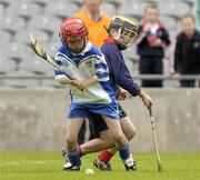 30 May 2006; Mairtin O Cathalain, Gaelscoil Thaobh na Coille, Stepaside, in action against Darren O Donabhain, Scoil Santain, Tallaght. Allianz Cumann na mBunscol Hurling Final, Corn Harry Conlon, Gaelscoil Thaobh na Coille, Stepaside v Scoil Santain, Tallaght, Croke Park, Dublin. Picture credit; Pat Murphy / SPORTSFILE