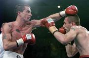 3 June 2006; Paul Griffin, in action against Wladimir Burov. International featherweight contest, Paul Griffin v Wladimir Burov, National Stadium, South Circular Road, Dublin. Picture credit: David Maher / SPORTSFILE
