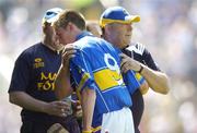 4 June 2006; Tipperary manager Michael 'Babs' Keating congratulates Tipperary player Shane McGrath as he is substituted. Guinness Munster Senior Hurling Championship, Semi-Final, Waterford v Tipperary, Pairc Ui Chaoimh, Cork. Picture credit; Damien Eagers / SPORTSFILE
