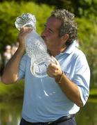 4 June 2006; Sam Torrance, Scotland, kisses the trophy after winning the AIB Irish Seniors Open. Fota Island Golf Club, Co. Cork. Picture credit: Pat Murphy / SPORTSFILE