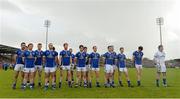 8 June 2014; The Cavan team stand for the National Anthem. Ulster GAA Football Senior Championship, Quarter-Final, Armagh v Cavan, Athletic Grounds, Armagh. Picture credit: Oliver McVeigh / SPORTSFILE