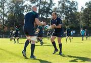 10 June 2014; Ireland's Rory Best, right, and Paul O'Connell during squad training ahead of their second test match against Argentina on Saturday. Ireland Rugby Squad Training, San Isidro Club, Buenos Aires, Argentina. Picture credit: Stephen McCarthy / SPORTSFILE