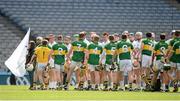7 June 2014; The Kildare and Kerry players shake hands before the game. Christy Ring Cup Final, Kerry v Kildare, Croke Park, Dublin. Picture credit: Piaras Ó Mídheach / SPORTSFILE
