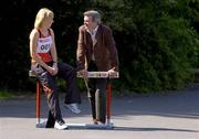 6 June 2006; Derval O’Rourke, Gold Medal winner at the World Indoor Athletics Championships 2006, with Conor Whelan, Managing Director, SPAR Ireland, at the announcement that SPAR Ireland has entered a sponsorship partnership with Derval. Hebert Park Hotel, Dublin. Picture credit: Brian Lawless / SPORTSFILE