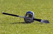 22 February 2004; The hurley and helmet of Carl Meehan of Dublin prior to the Allianz Hurling League Division 1A match between Dublin and Galway at Parnell Park in Dublin. Photo by Pat Murphy/Sportsfile