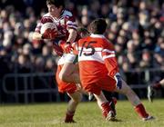 22 February 2004; Matthew Killilea of Caltra in action against Paul Young of the Loup during the AIB All-Ireland Senior Club Football Championship Semi-Final match between Caltra and Loup at Markievicz Park in Sligo. Photo by Damien Eagers/Sportsfile